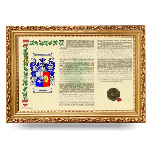 Reinartz Armorial Landscape Framed - Gold