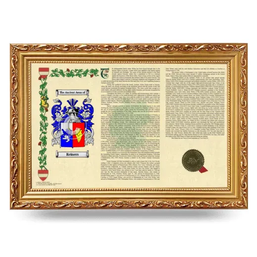 Reiners Armorial Landscape Framed - Gold