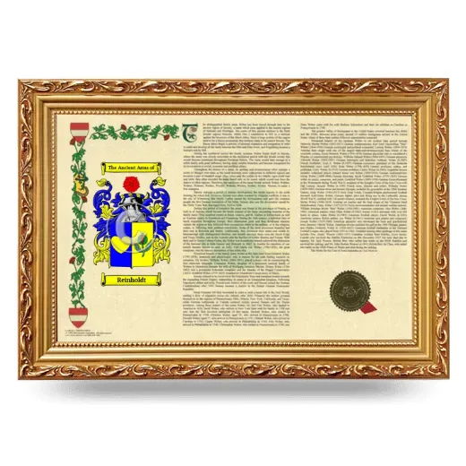 Reinholdt Armorial Landscape Framed - Gold