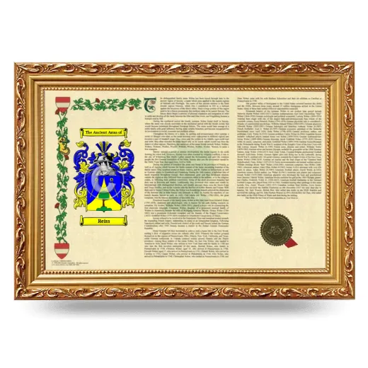 Reiss Armorial Landscape Framed - Gold