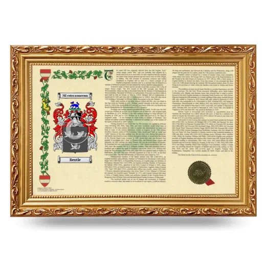 Rentle Armorial Landscape Framed - Gold