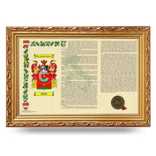 Renzo Armorial Landscape Framed - Gold