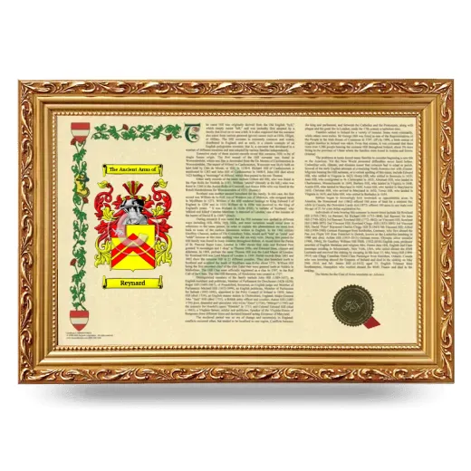 Reynard Armorial Landscape Framed - Gold