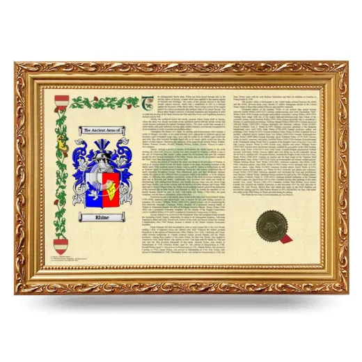 Rhine Armorial Landscape Framed - Gold