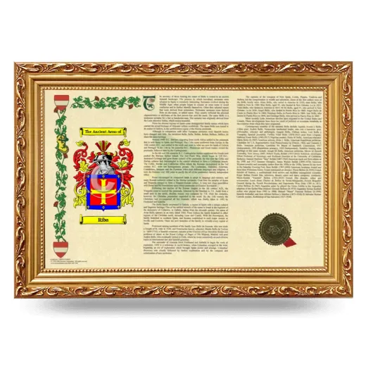 Riba Armorial Landscape Framed - Gold