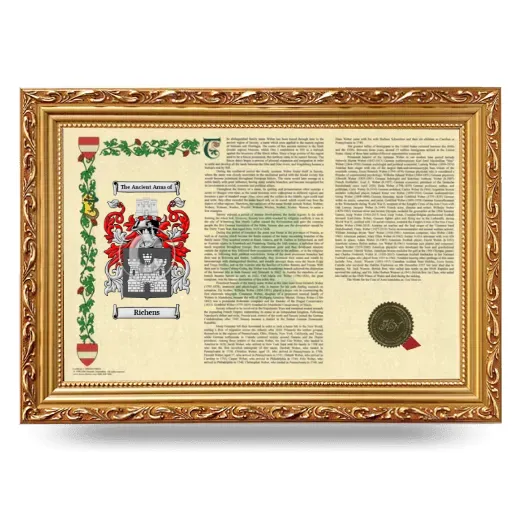 Richens Armorial Landscape Framed - Gold