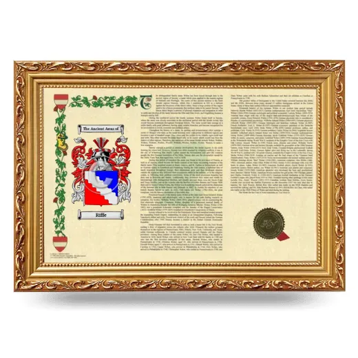 Riffe Armorial Landscape Framed - Gold