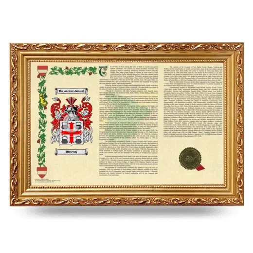 Rincon Armorial Landscape Framed - Gold