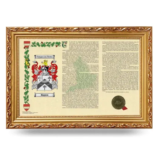 Rippon Armorial Landscape Framed - Gold