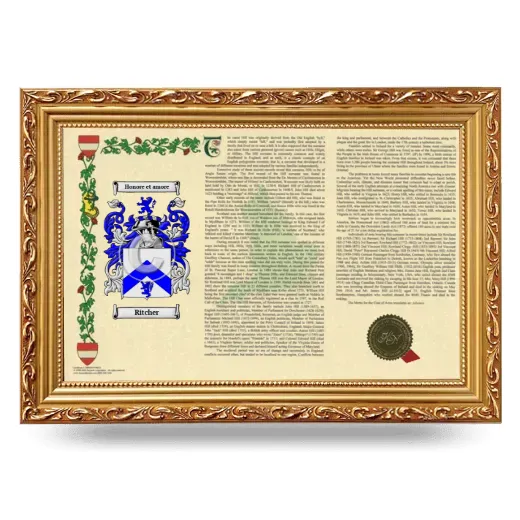 Ritcher Armorial Landscape Framed - Gold