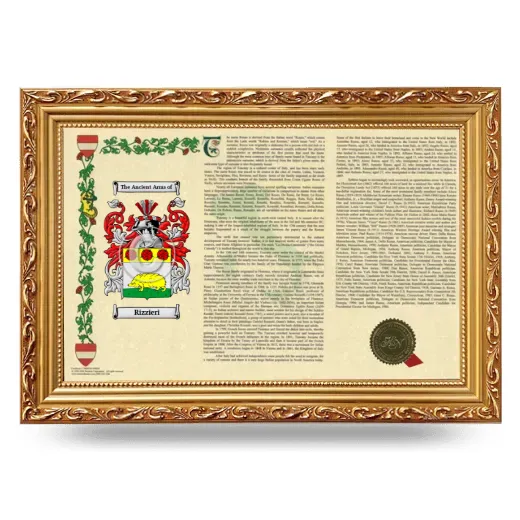 Rizzieri Armorial Landscape Framed - Gold