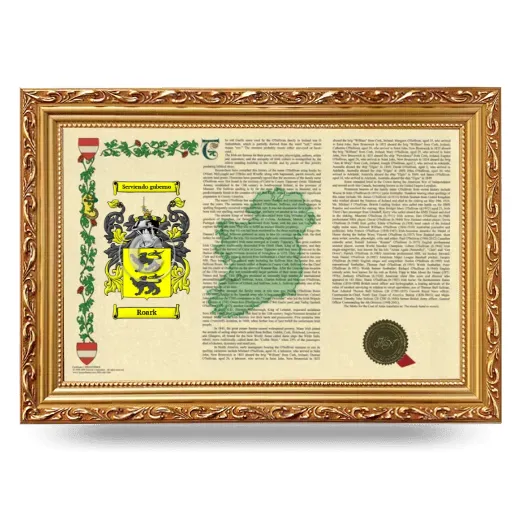 Roark Armorial Landscape Framed - Gold