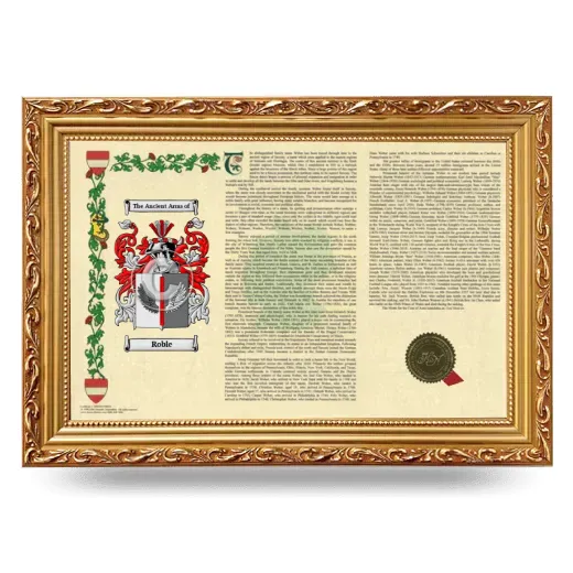 Roble Armorial Landscape Framed - Gold