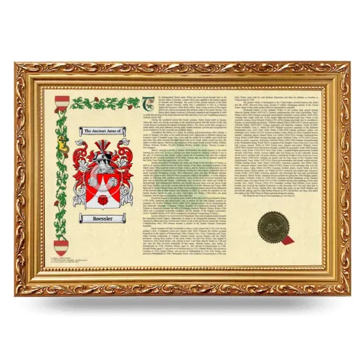 Roessler Armorial Landscape Framed - Gold