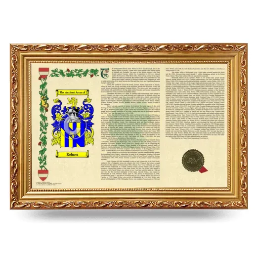 Rohner Armorial Landscape Framed - Gold