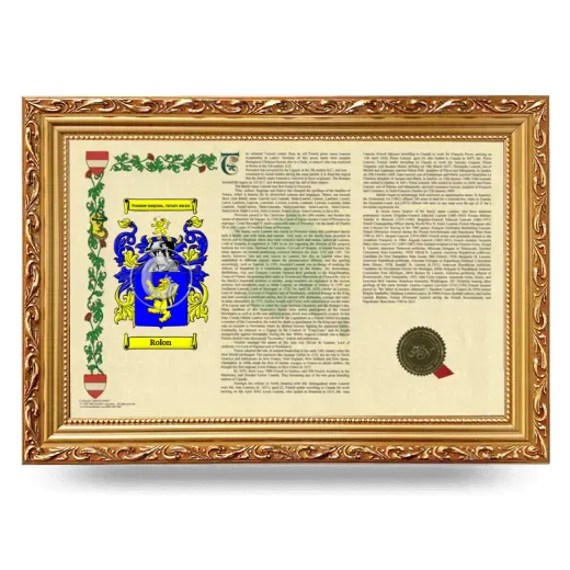 Rolon Armorial Landscape Framed - Gold