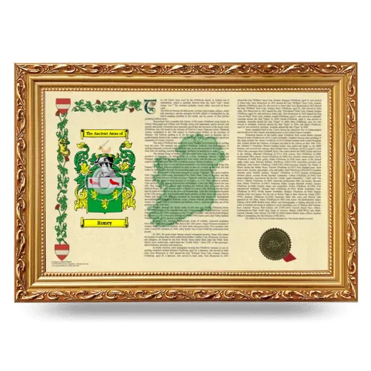 Roney Armorial Landscape Framed - Gold