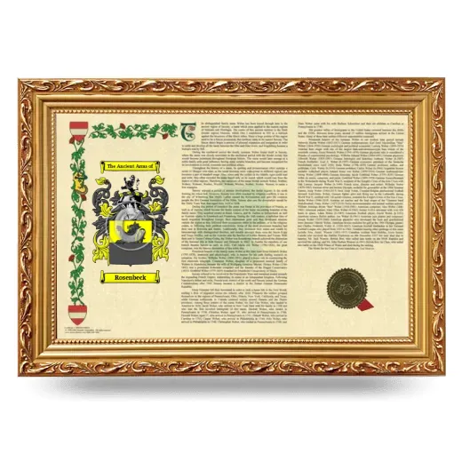 Rosenbeck Armorial Landscape Framed - Gold