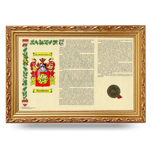Rosenkrantz Armorial Landscape Framed - Gold