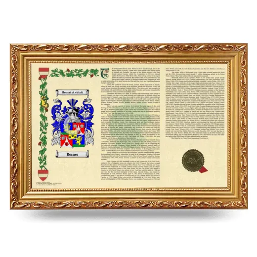 Rosner Armorial Landscape Framed - Gold