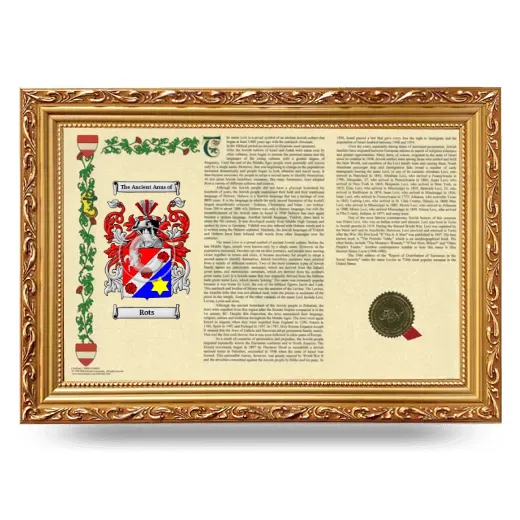 Rots Armorial Landscape Framed - Gold
