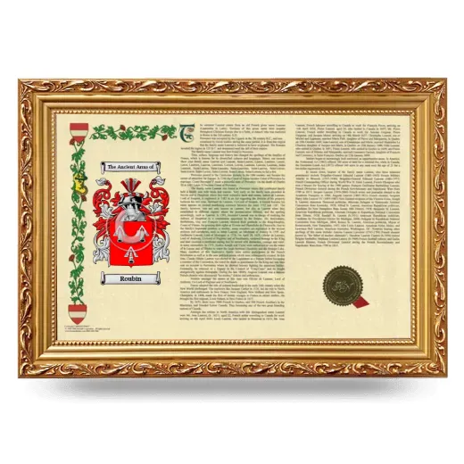 Roubin Armorial Landscape Framed - Gold