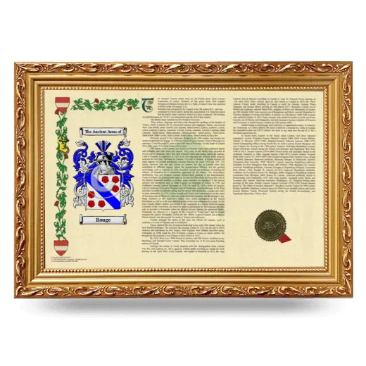 Rouge Armorial Landscape Framed - Gold