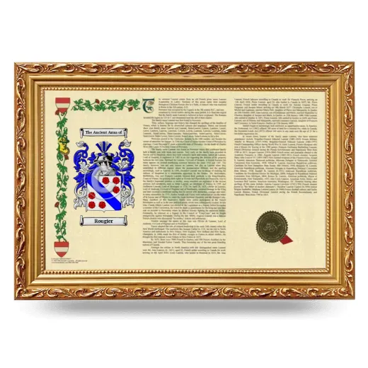 Rougier Armorial Landscape Framed - Gold