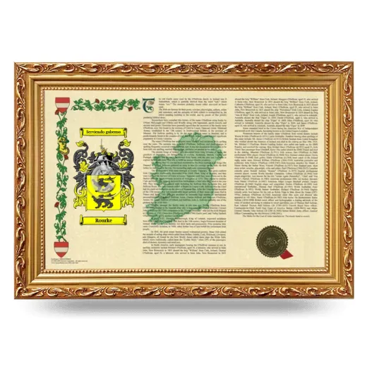 Rourke Armorial Landscape Framed - Gold
