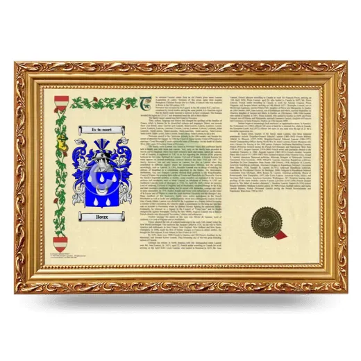 Roux Armorial Landscape Framed - Gold