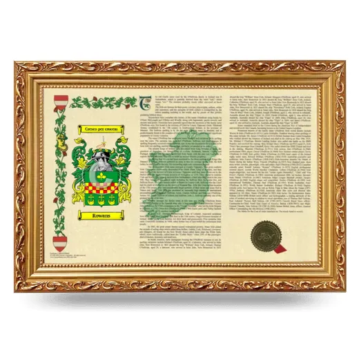 Rowans Armorial Landscape Framed - Gold