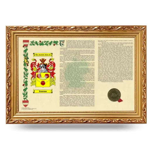 Rozema Armorial Landscape Framed - Gold