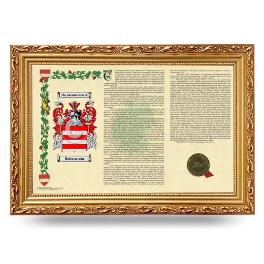 Rubenstein Armorial Landscape Framed - Gold