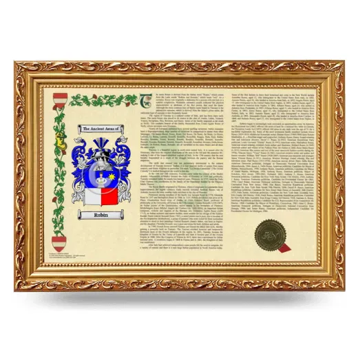Rubin Armorial Landscape Framed - Gold