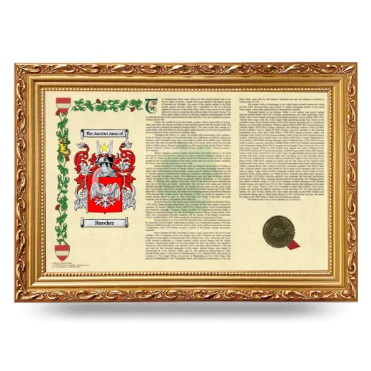 Ruecker Armorial Landscape Framed - Gold