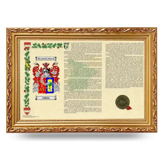 Sabata Armorial Landscape Framed - Gold