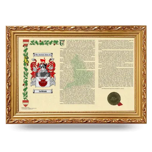 Sabbink Armorial Landscape Framed - Gold