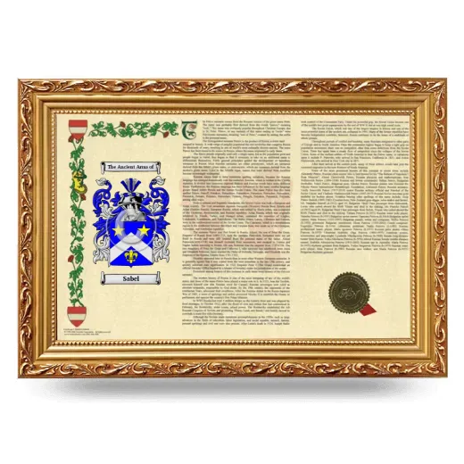 Sabel Armorial Landscape Framed - Gold