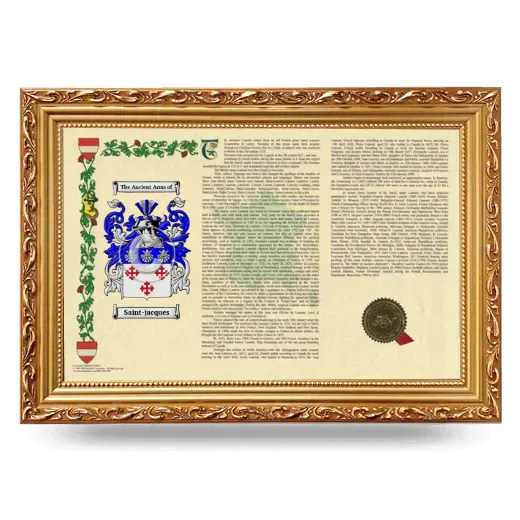 Saint-jacques Armorial Landscape Framed - Gold