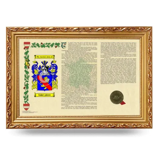 Saint-pierre Armorial Landscape Framed - Gold