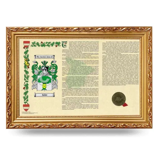 Salce Armorial Landscape Framed - Gold