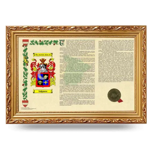 Salguero Armorial Landscape Framed - Gold