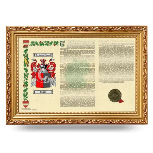 Salish Armorial Landscape Framed - Gold