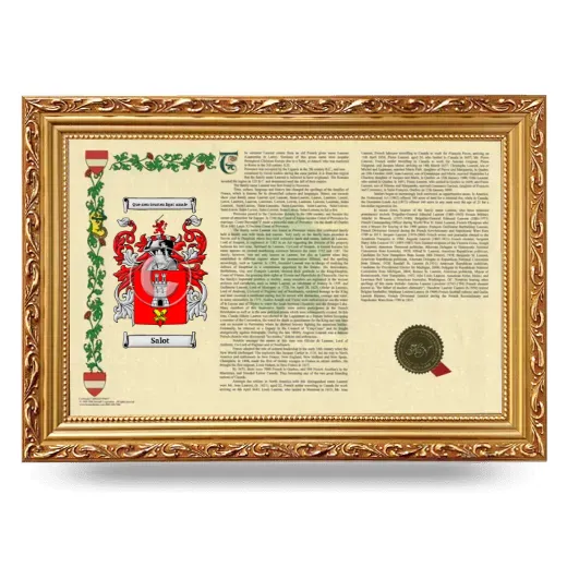 Salot Armorial Landscape Framed - Gold