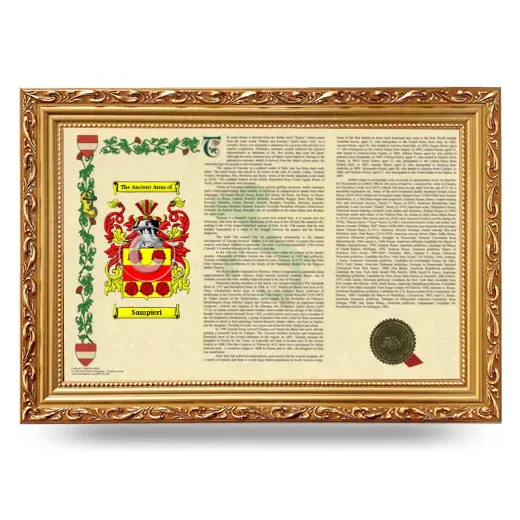 Sampieri Armorial Landscape Framed - Gold