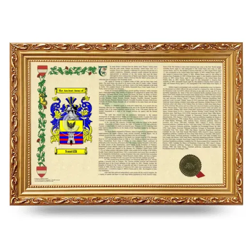 Santilli Armorial Landscape Framed - Gold