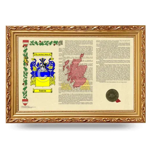 Santon Armorial Landscape Framed - Gold