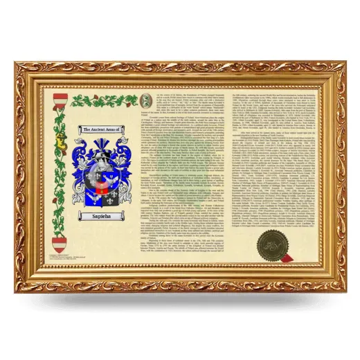 Sapieha Armorial Landscape Framed - Gold
