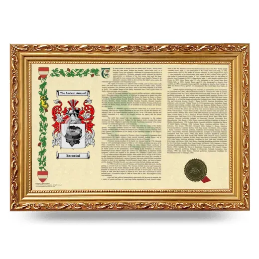 Saracini Armorial Landscape Framed - Gold