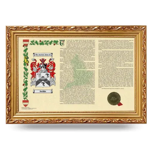 Sarkin Armorial Landscape Framed - Gold